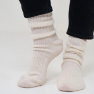 Cashmere Luxe Ribbed Socks
