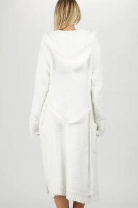 White Cozy Knit Robe