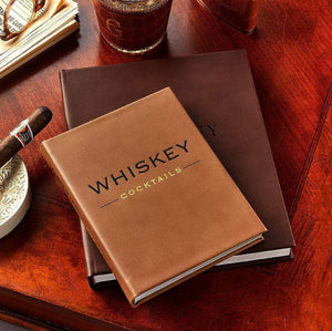 Whiskey Cocktails Leather Book