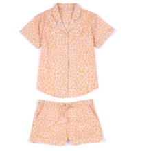 Load image into Gallery viewer, Blush Cheetah Cotton PJ Set
