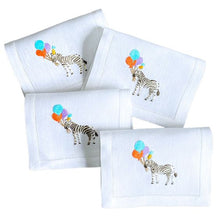 Load image into Gallery viewer, Party Zebra Linen Napkins
