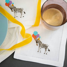 Load image into Gallery viewer, Party Zebra Linen Napkins
